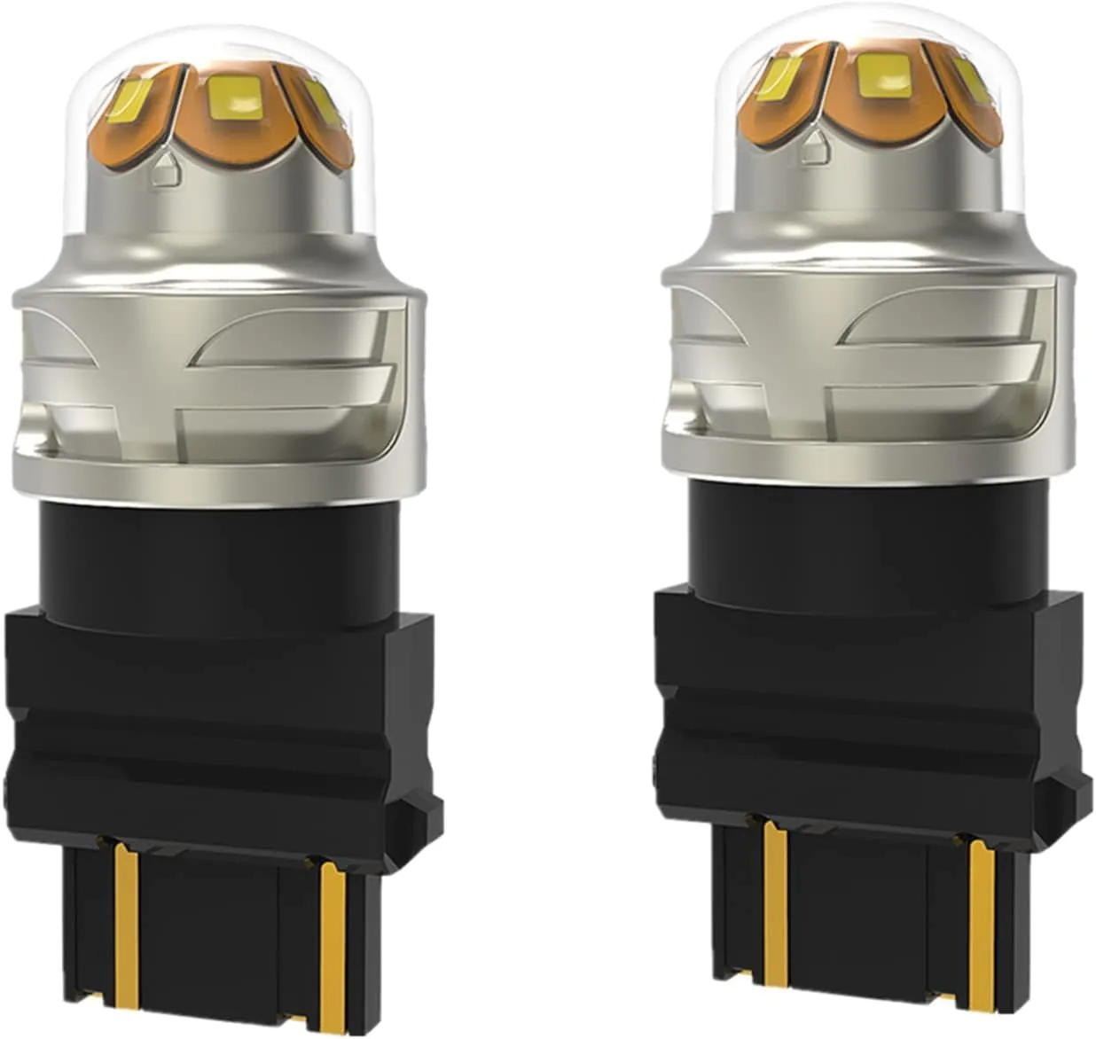 Alla Lighting 3000lm W2.5x16q D.F. Wedge Base T25 3156 3157 LED Lights Bulbs Turn Signal, Brake Tail Stop Lights 3047 3057 4057 3357