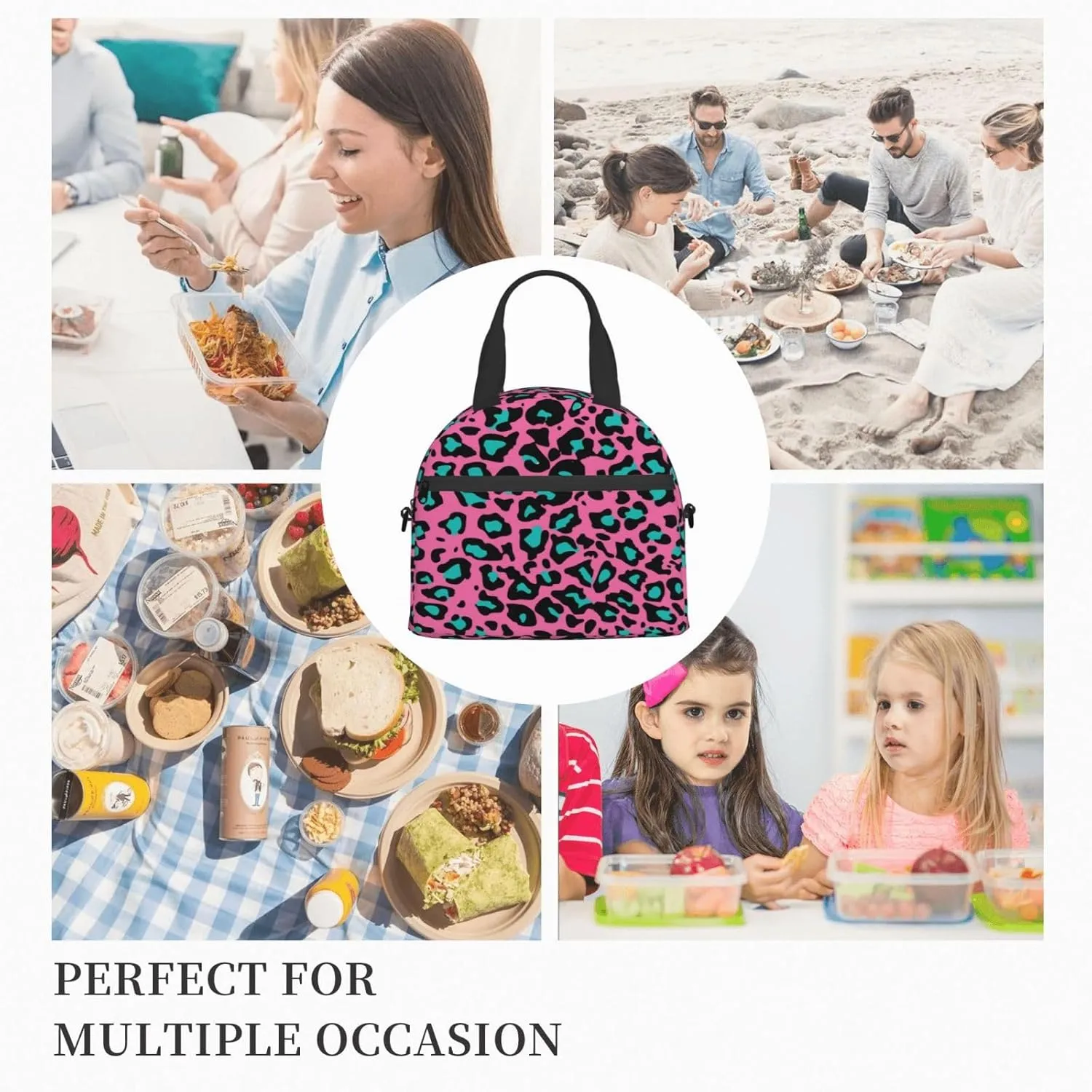 Alps,Insulated Lunch Bag for Women/Men,Dolomites Alps,Reusable Lunch Box for Office Picnic Hiking Beach - Leakproof Cooler Tote Bag Organizer with Adjustable Shoulder Strap for Adult,Green