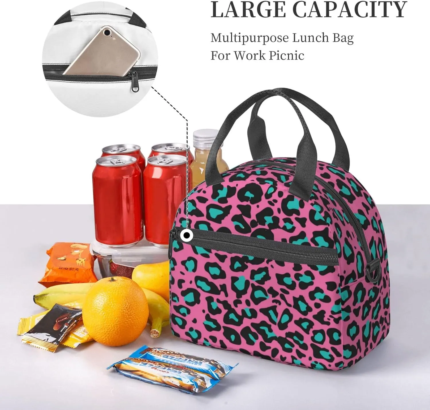 Alps,Insulated Lunch Bag for Women/Men,Dolomites Alps,Reusable Lunch Box for Office Picnic Hiking Beach - Leakproof Cooler Tote Bag Organizer with Adjustable Shoulder Strap for Adult,Green
