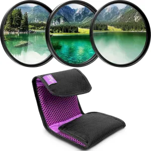 Altura Photo 77mm Lens Filter Kit - Multi-Coated UV Protector, CPL Polarizing and ND Neutral Density Filters   Case for Camera Accessories & Lenses