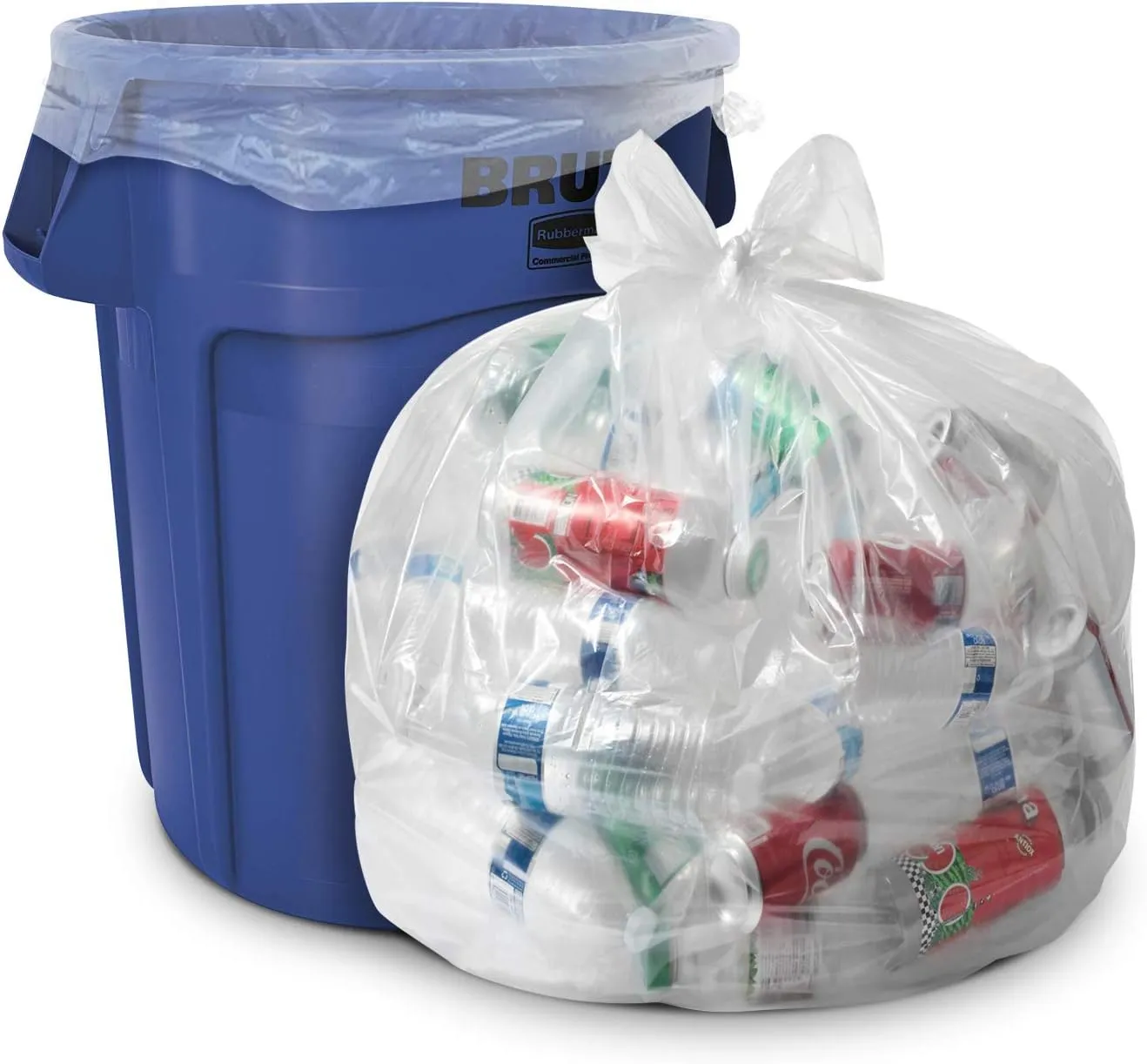 Aluf Plastics 45 Gallon 2.0 MIL Clear Garbage Bags - 40" x 46" - Pack of 50 - For Contractor, Industrial, Healthcare, & Municipal