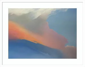 Amanti Art Framed Wall Art Print 26x33 Gulfstream Clouds by Cap Pannell, Abstract Wall Art, Modern Contemporary Decor, Large Poster Painting Artwork for Living Room, Bedroom, Bathroom, Kitchen,