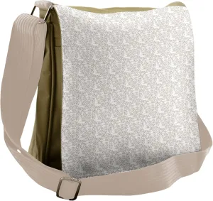 Ambesonne Flower Messenger Bag, Watercolor Botany Layout, Unisex Cross-body
