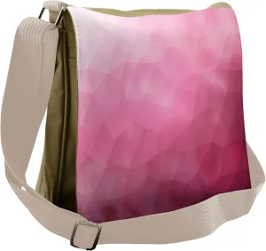 Ambesonne Pink Messenger Bag, Shades Fragments Gradient, Unisex Cross-body