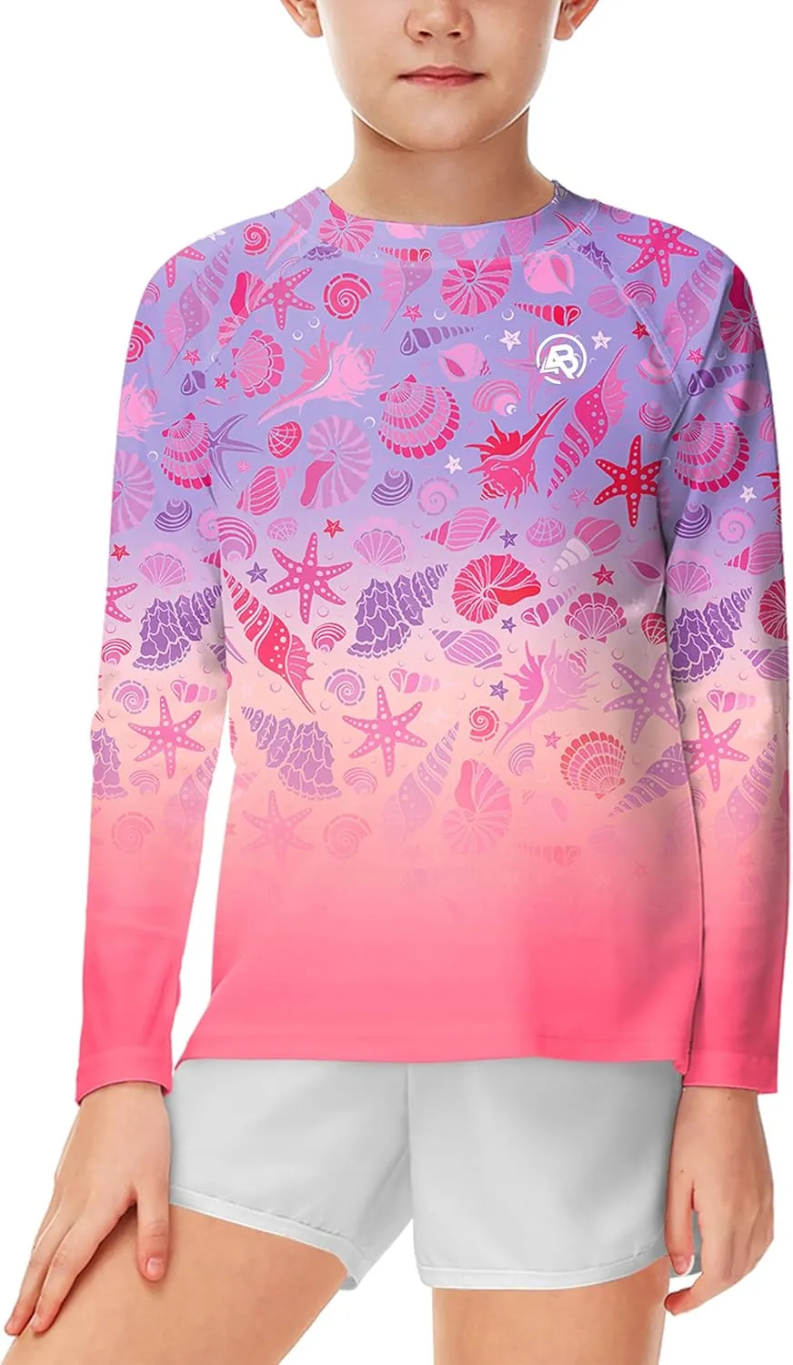 AOBUTE Unisex Kids Rash Guard Long Sleeve SPF 50  Sun Shirt UV Protection Swim Shirts 3-12 Years