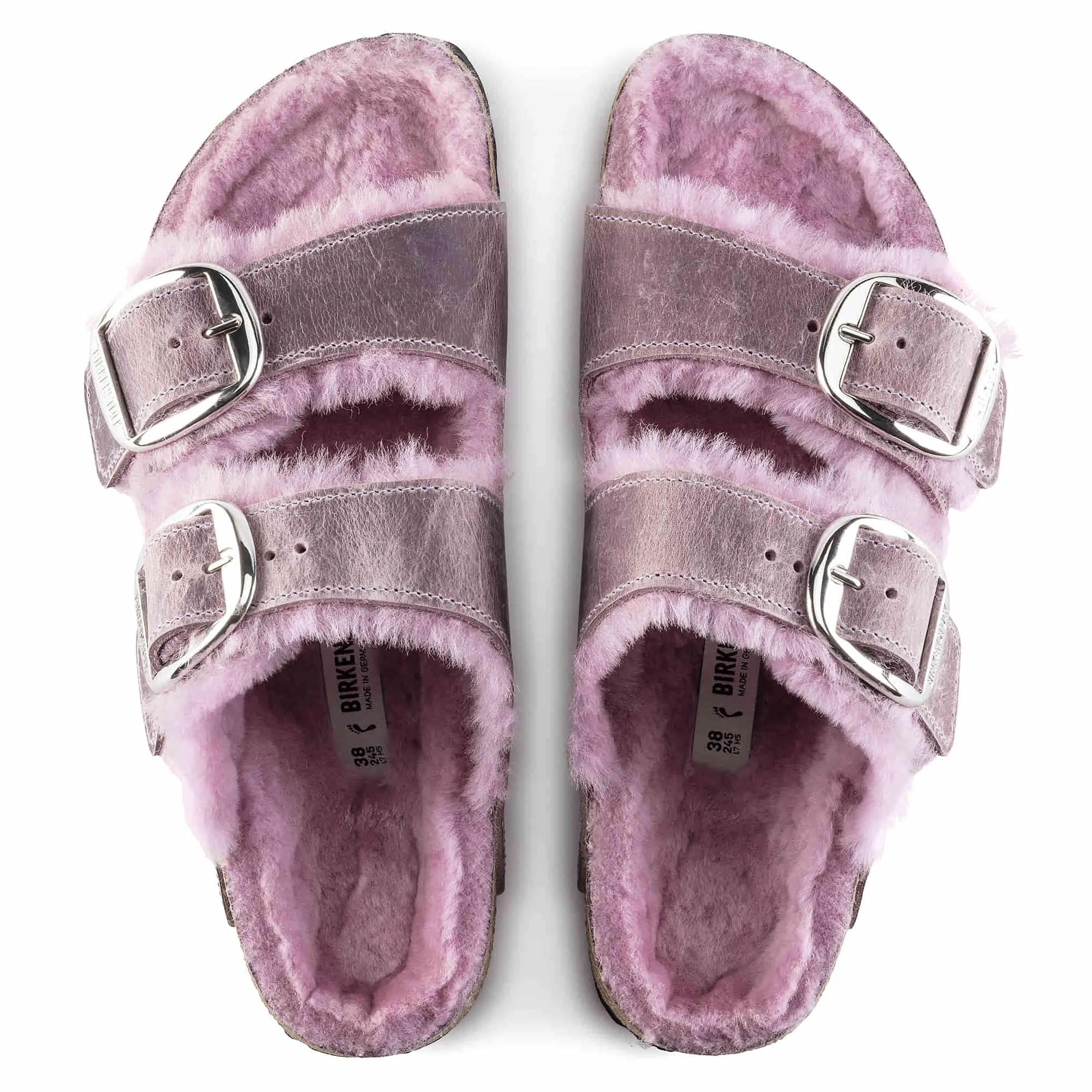 Arizona Big Buckle Shearling Oiled Leather