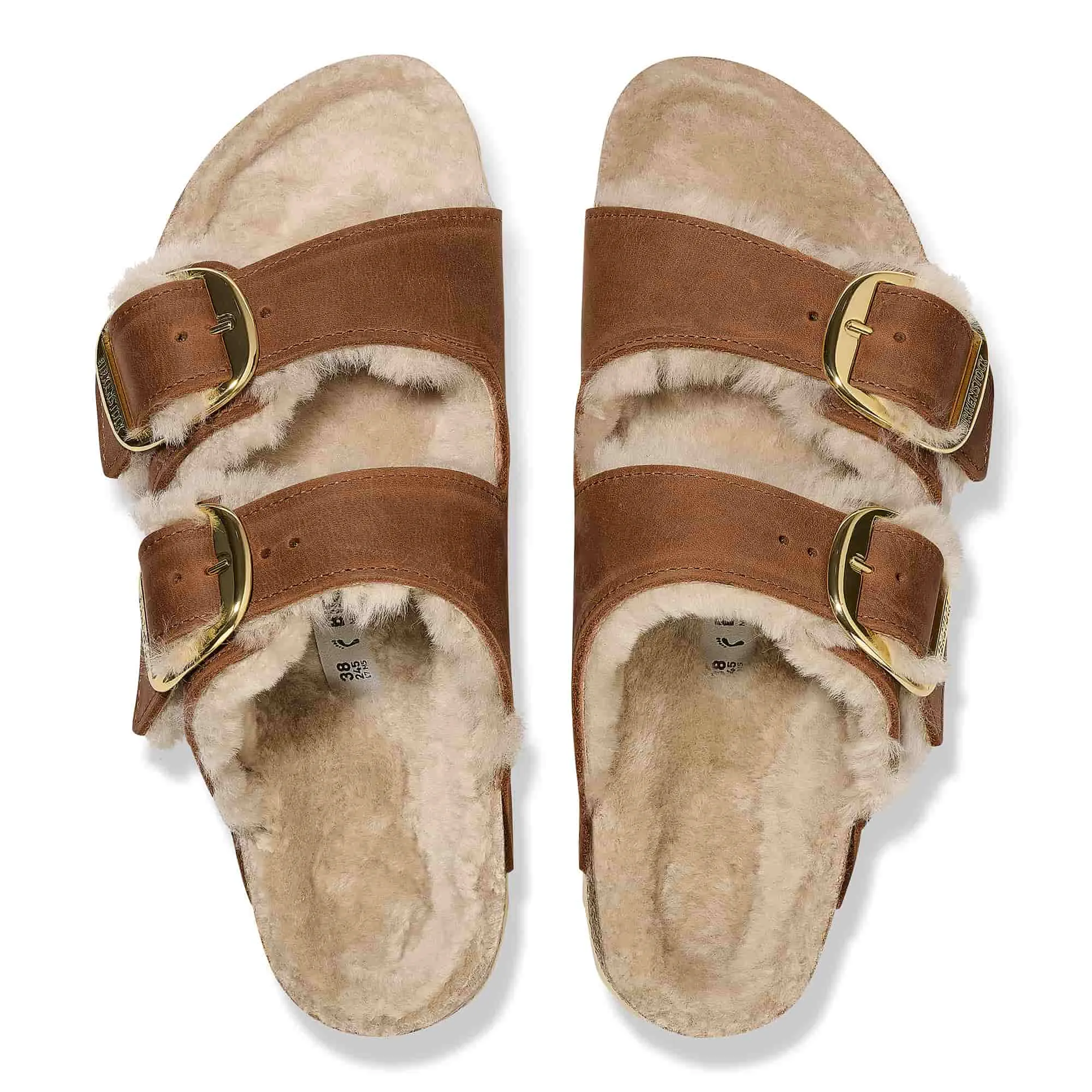 Arizona Big Buckle Shearling Oiled Leather