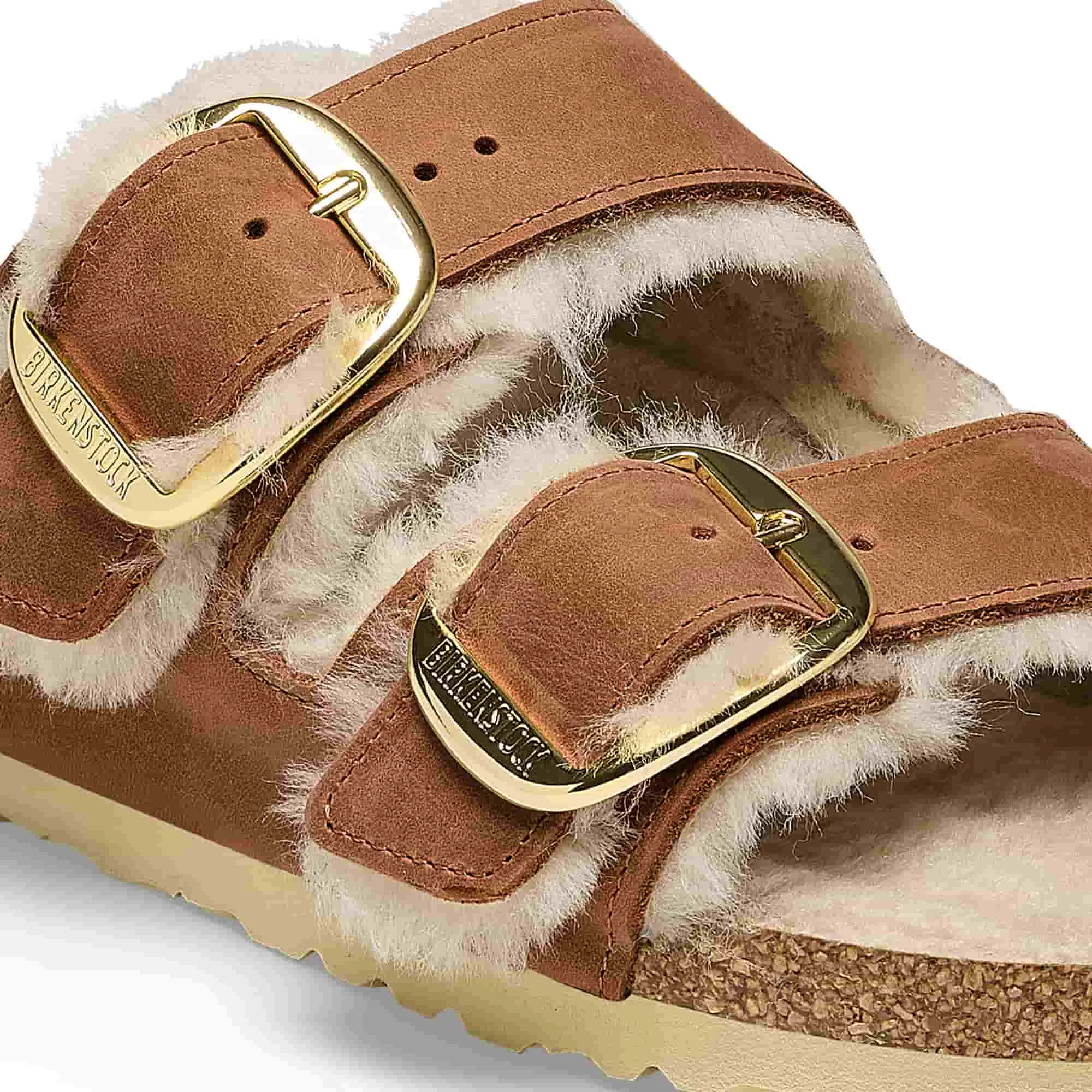 Arizona Big Buckle Shearling Oiled Leather