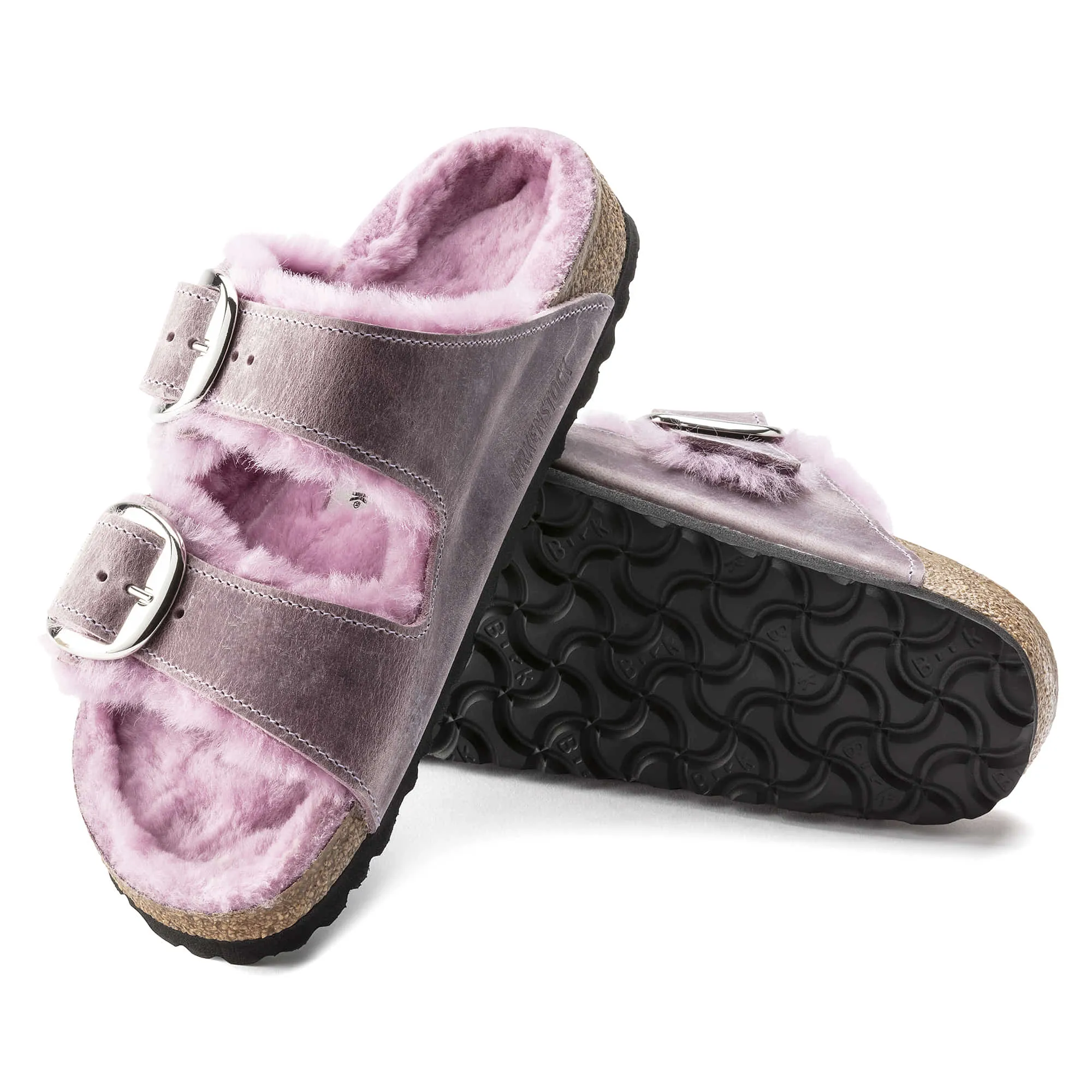 Arizona Big Buckle Shearling Oiled Leather