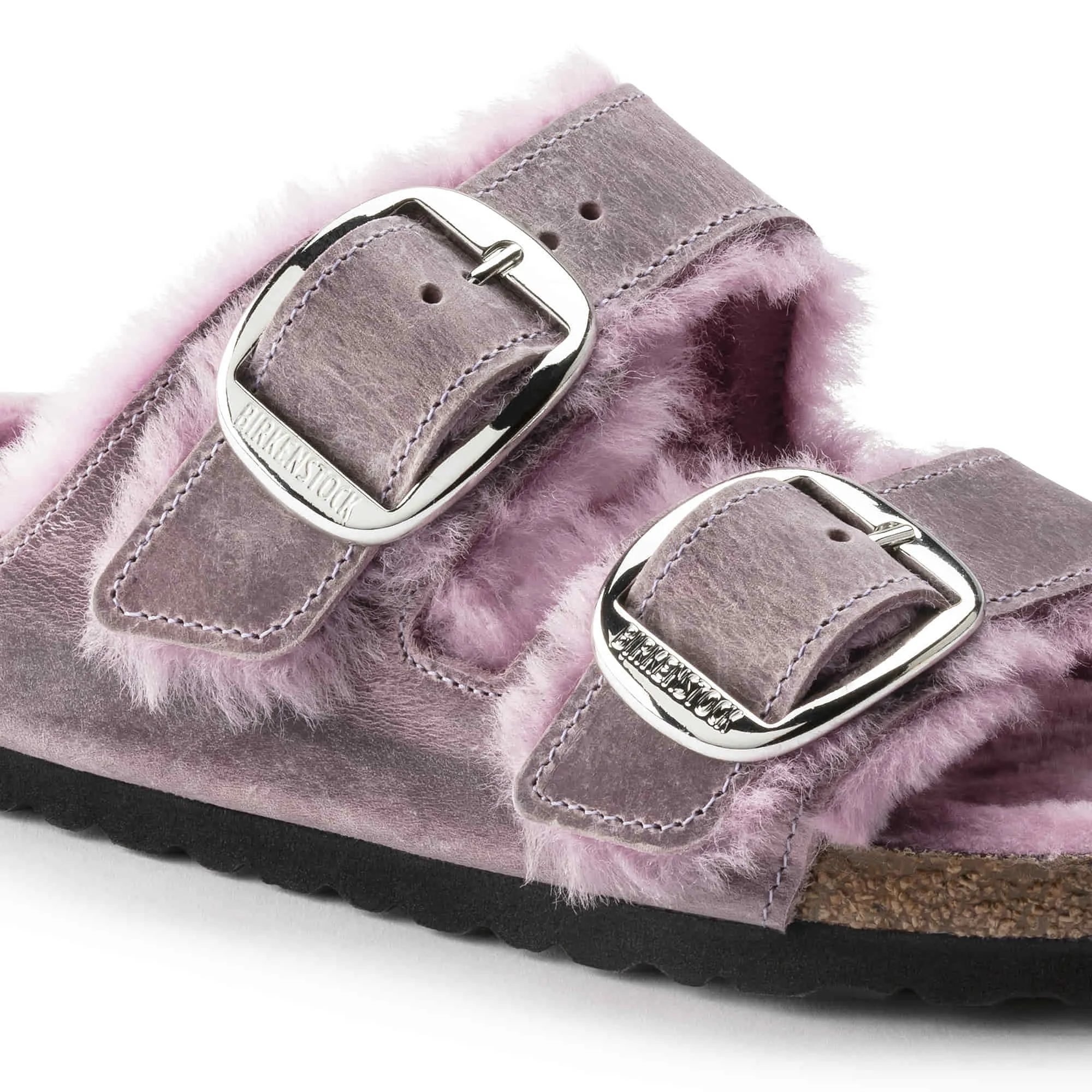 Arizona Big Buckle Shearling Oiled Leather