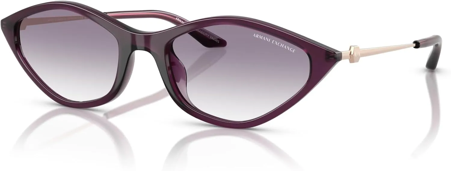 Armani Exchange Women's Ax4152su Universal Fit Oval Sunglasses
