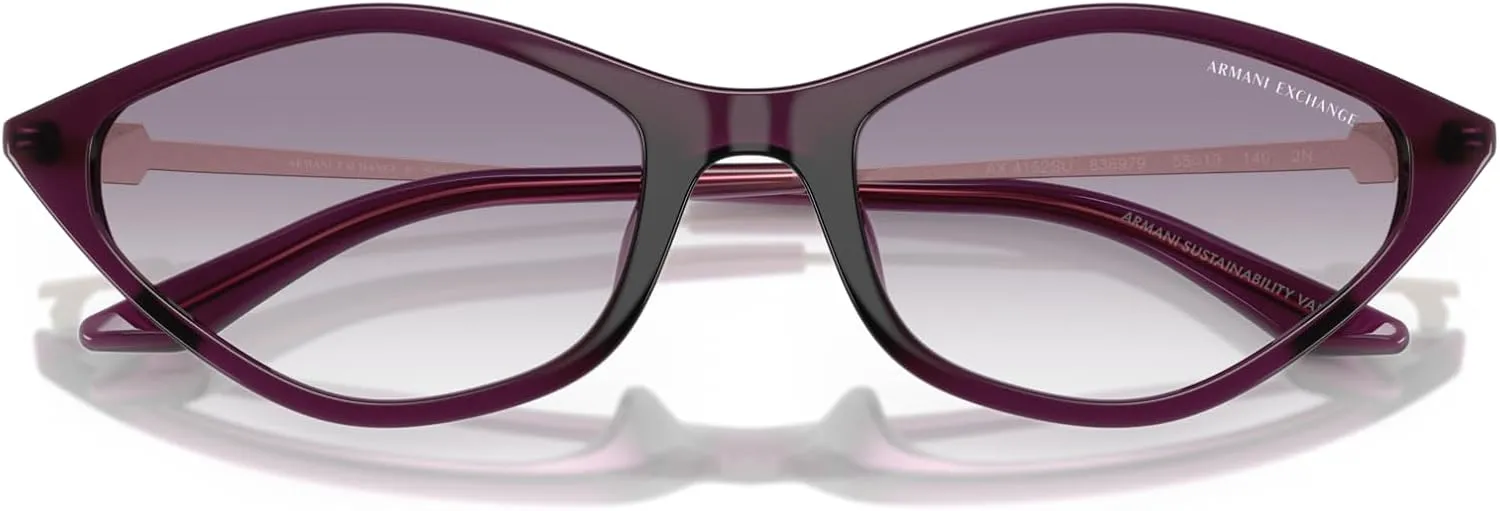 Armani Exchange Women's Ax4152su Universal Fit Oval Sunglasses