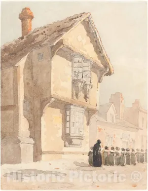 Art Print : David Cox, The School Walk, Historic Wall Décor : 18in x 24in