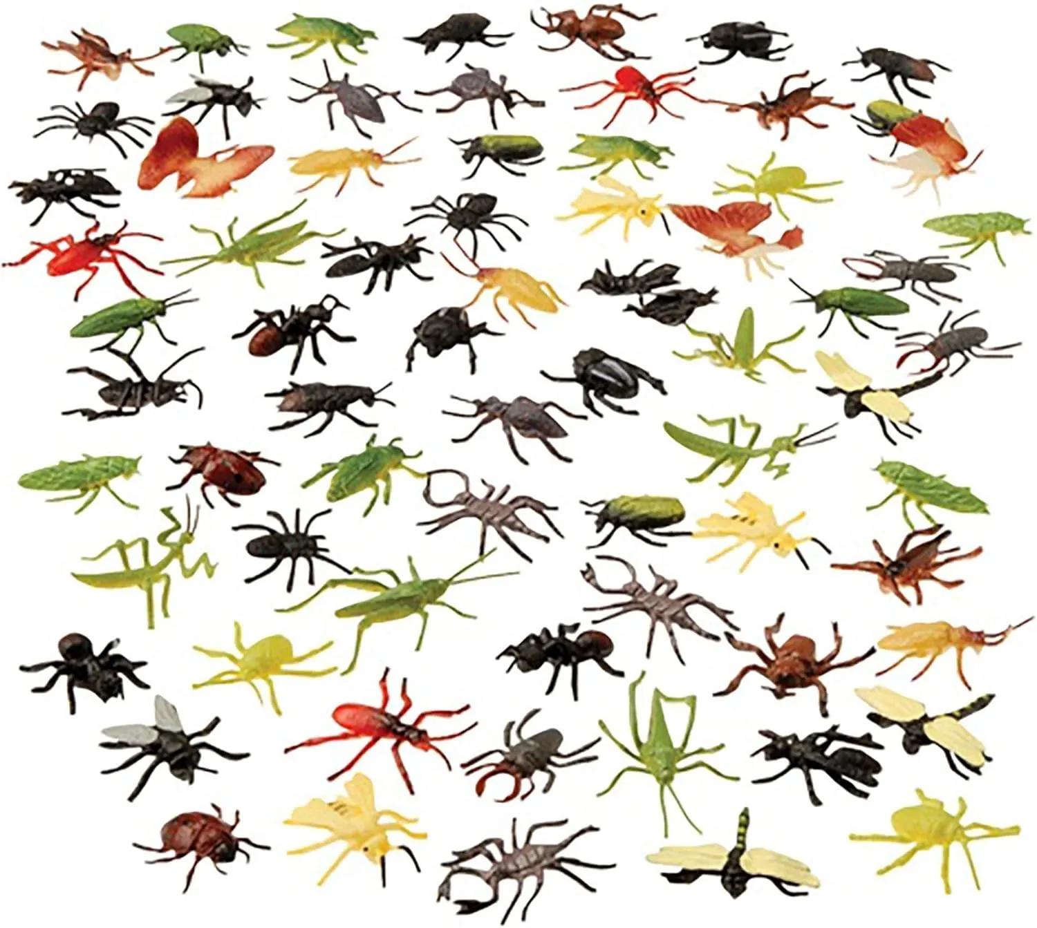 ArtCreativity Insect Figurines Toys Set - 72 Pack - Assorted Plastic Bug Animal Figures for Kids - Fun Learning Aid, Birthday Party Favors, Cake Toppers, Prank Gag Toys, Goody Bag Fillers