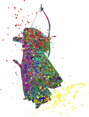 ArtDash Pop Art Print: Watercolor Splatter MERIDA (11"×14" print)