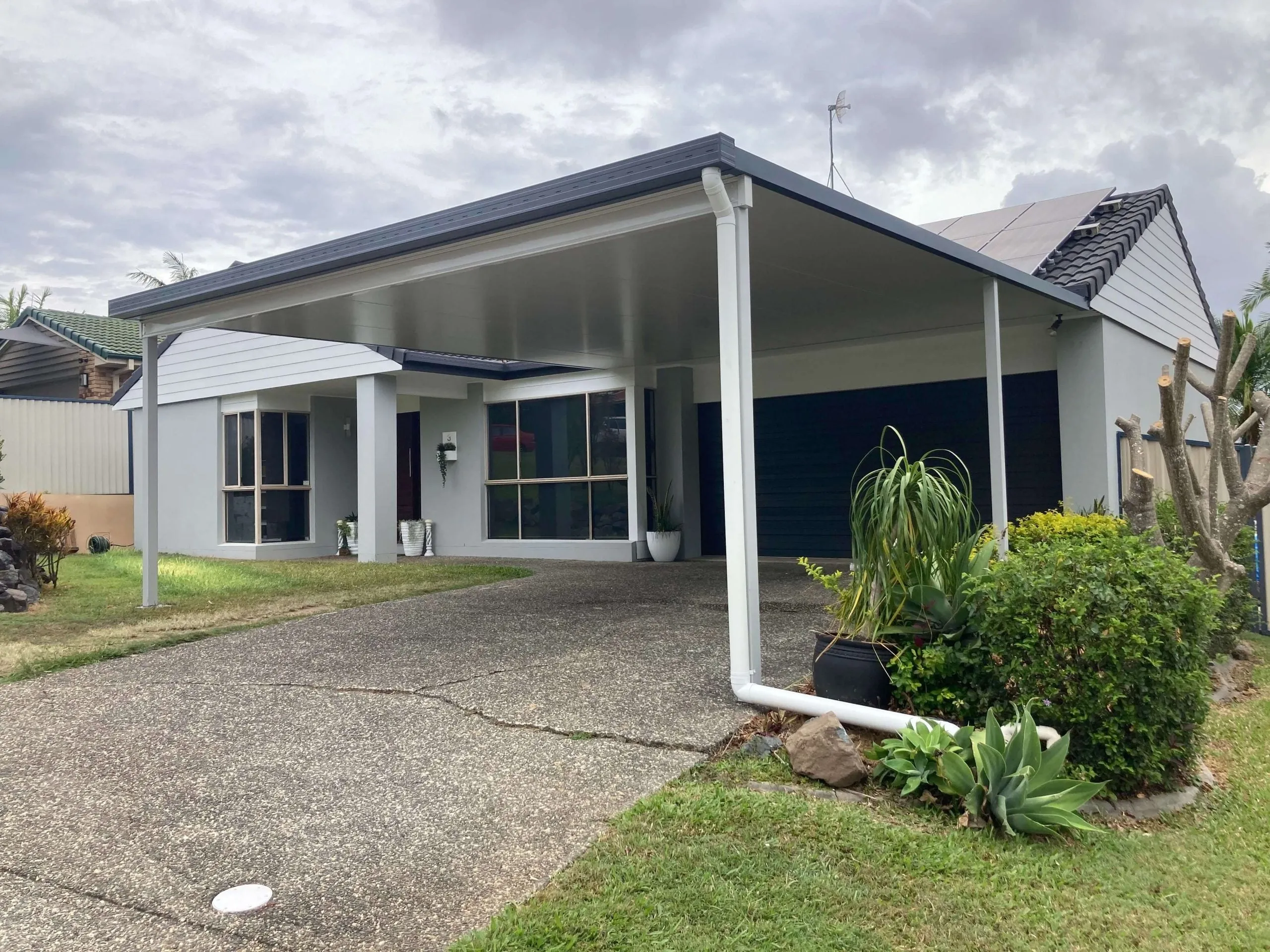 Attached Insulated Patio/Carport Metal Fascia 13 x 4.0m