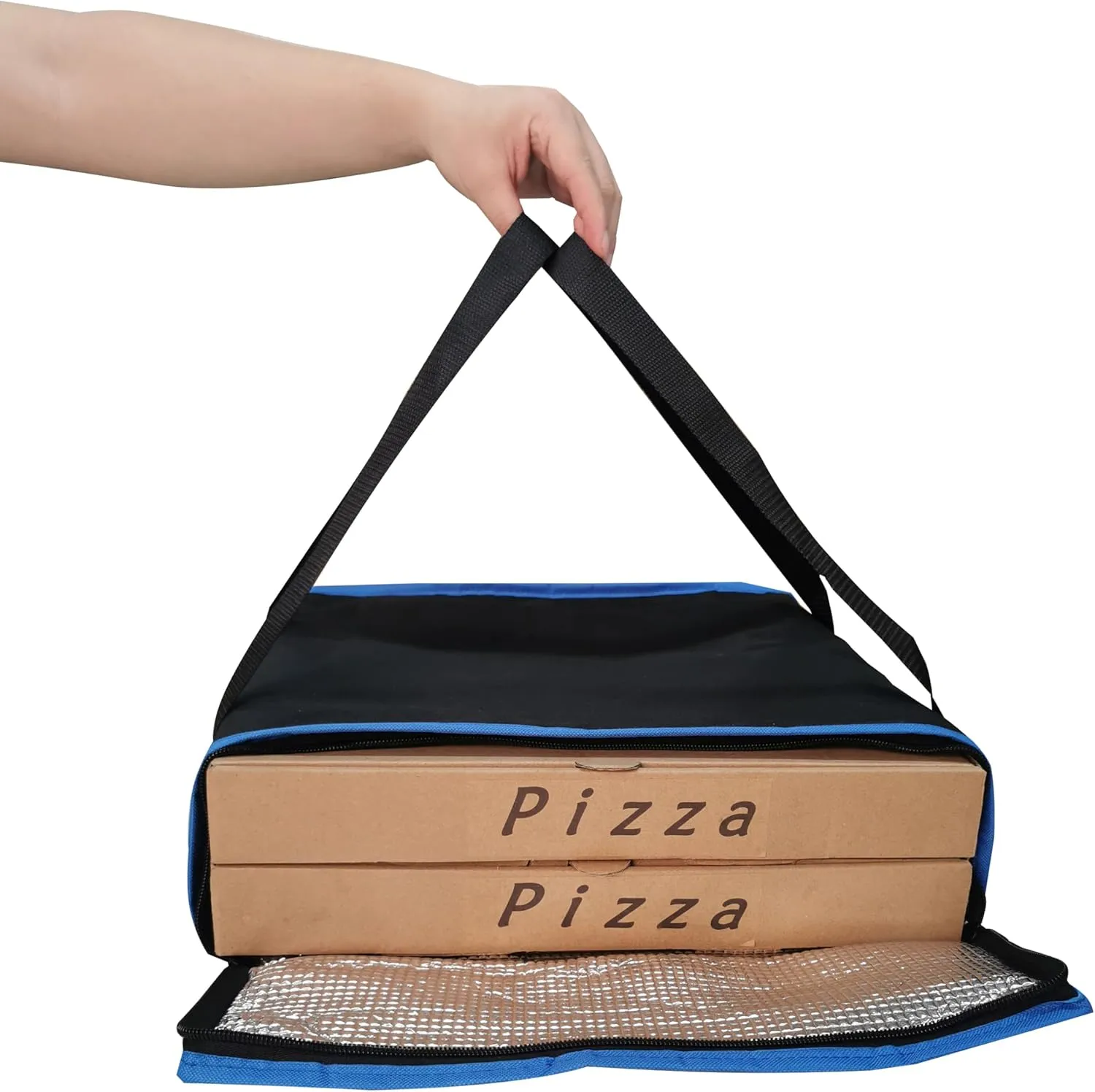 ATYARD Pizza Delivery Bag, 20" x 20" x 5" Pizza Warmer Bags for Carry Hot, Insulated Food Delivery Bag, Insulated Grocery Bags, Holds up to 2 Fresh Pizzas.