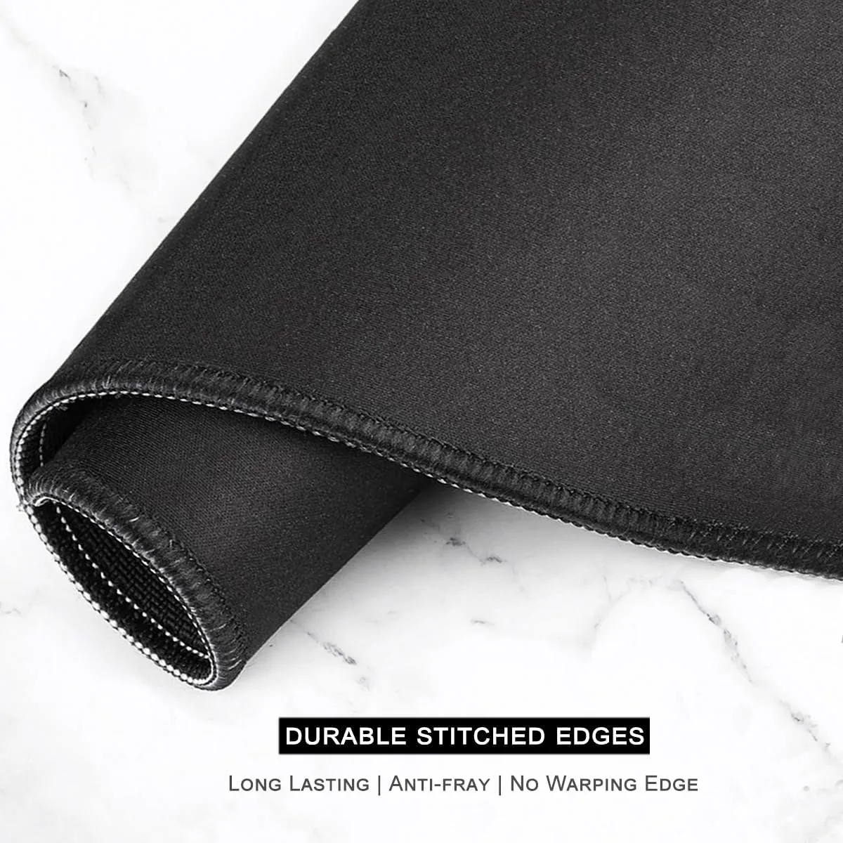 Auhoahsil Large Mouse Pad, XXL Gaming Mousepad, Desk Mat for Desktop, Thick Rubber, Big & Long Size, Stitched Edges, Full Desk Pad for Laptop & Computer, Extended 31.5 x 11.8 in, Pink Gold Marble