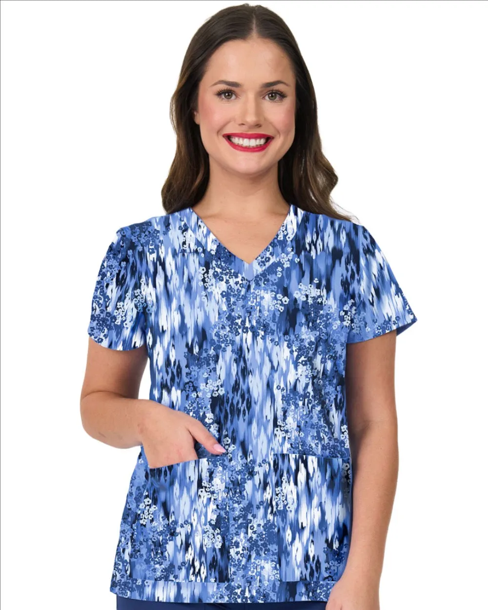 Ava Therese Animal Escape Audrey Printed Scrub Top