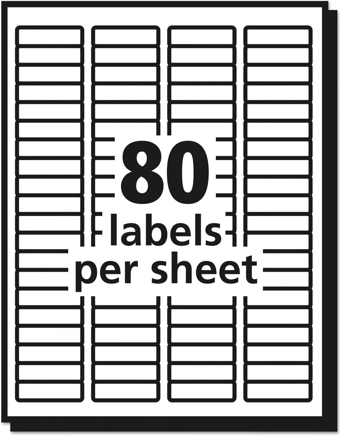 Avery Printable Return Address Labels with Sure Feed, 0.5" x 1.75", Matte Clear, 2,000 Blank Mailing Labels (05667)
