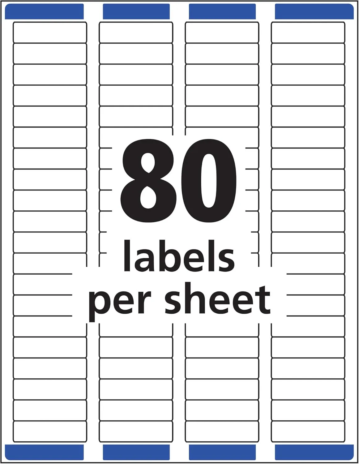 Avery Printable Return Address Labels with Sure Feed, 0.5" x 1.75", Matte Clear, 2,000 Blank Mailing Labels (05667)