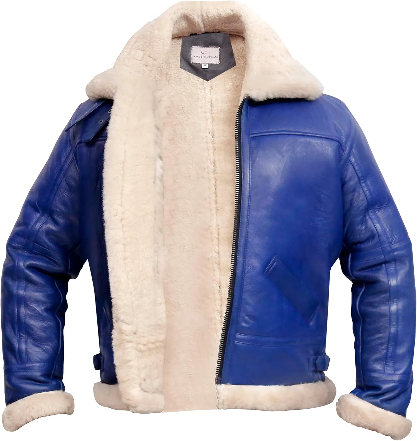B3 Bomber Jacket Aviator Real Shearling B3 Bomber Jacket Winter Blue
