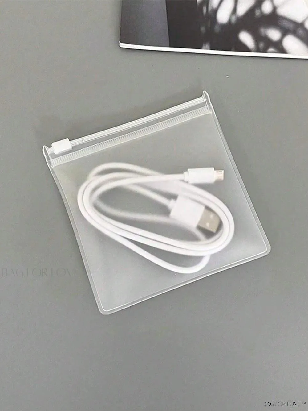 BagForLove - Frosted Zipper Case for Organizing Data Cables
