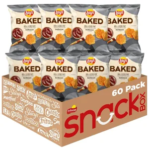 Baked, Lay's Barbecue Potato Crisps, 0.875 Ounce (Pack of 60)