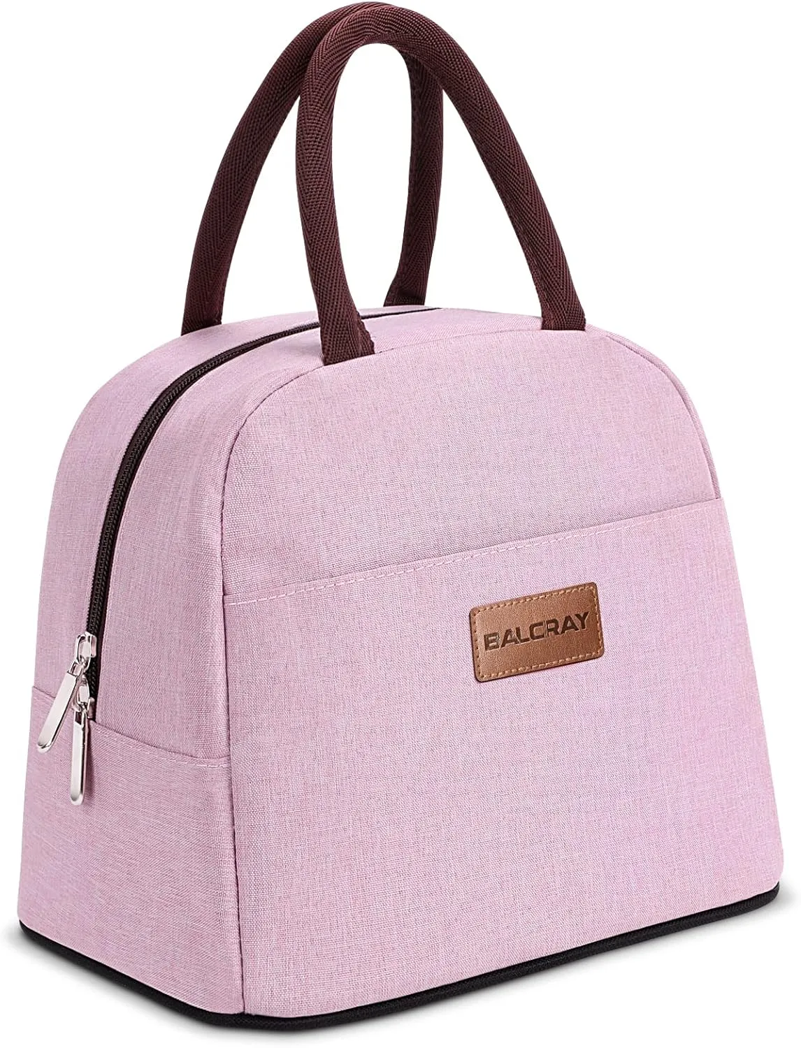 BALORAY Lunch Bag for Women Men Insulated Lunch Box for Adult Reusable Lunch Tote Bag for Work, Picnic or Travel (Pink)