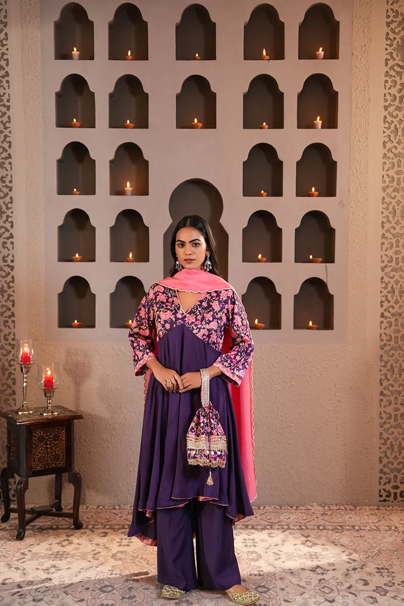 Banafshi Chintz Anarkali