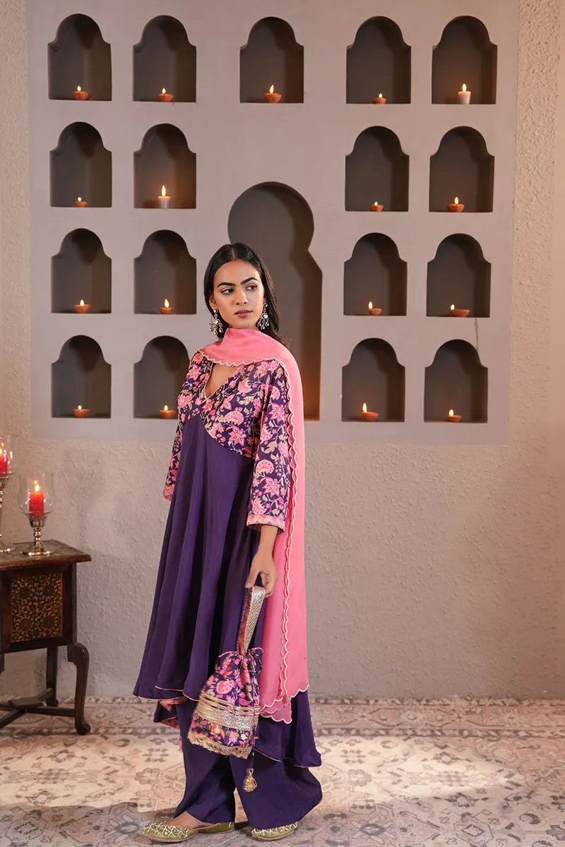Banafshi Chintz Anarkali