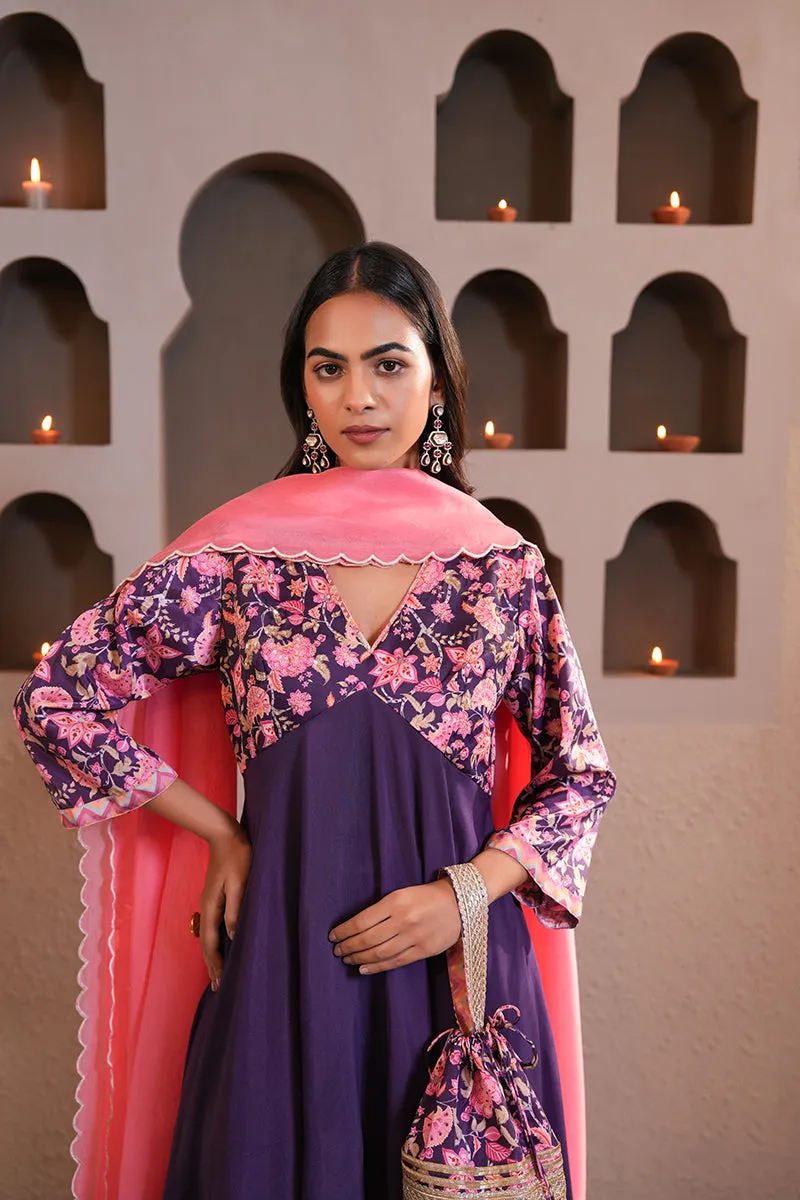 Banafshi Chintz Anarkali