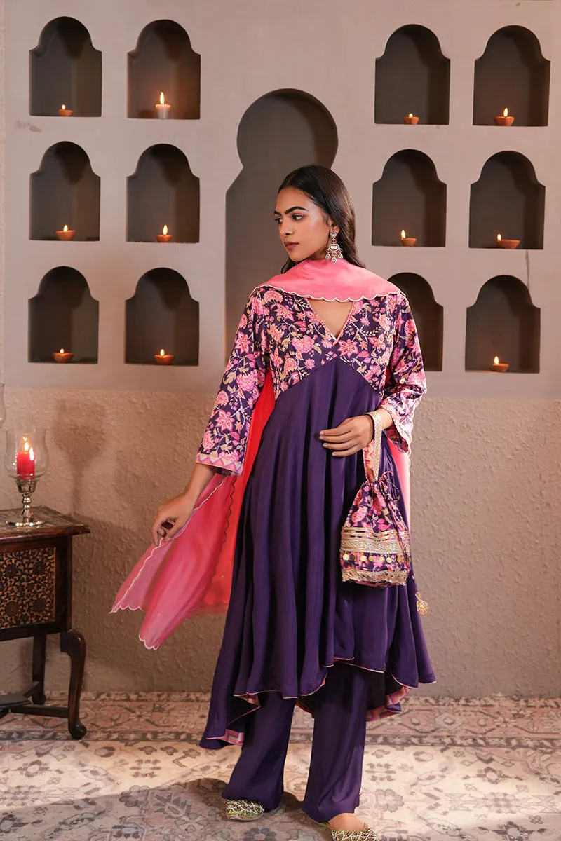 Banafshi Chintz Anarkali