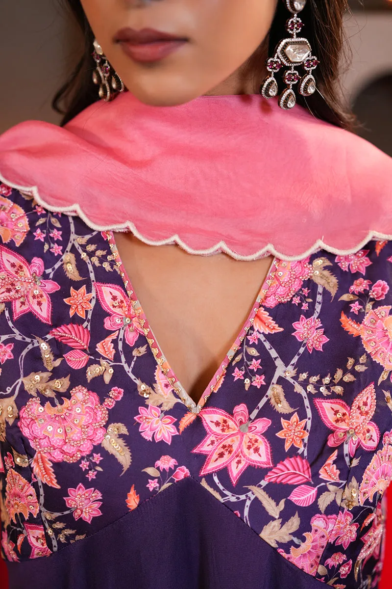 Banafshi Chintz Anarkali