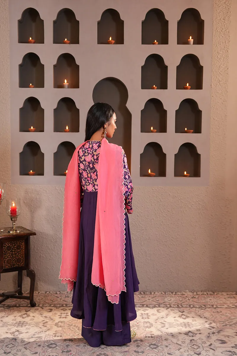 Banafshi Chintz Anarkali