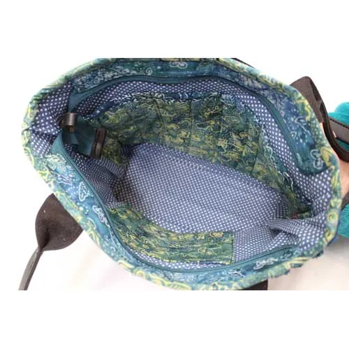 Batik Chenille Purse by Tiara Handicraft, Dark Teal