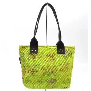 Batik Chenille Purse by Tiara Handicraft, Lime Green