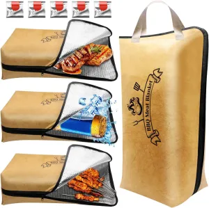 BBQ Blanket for Resting Meat,Meat Resting Bag for BBQ Grill & Smoking - Insulated Waterproof Reusable Thermal Blanket for Turkey, Beef, Pork Ribs - Gift for Men, Barbecue Enthusiasts（21in）