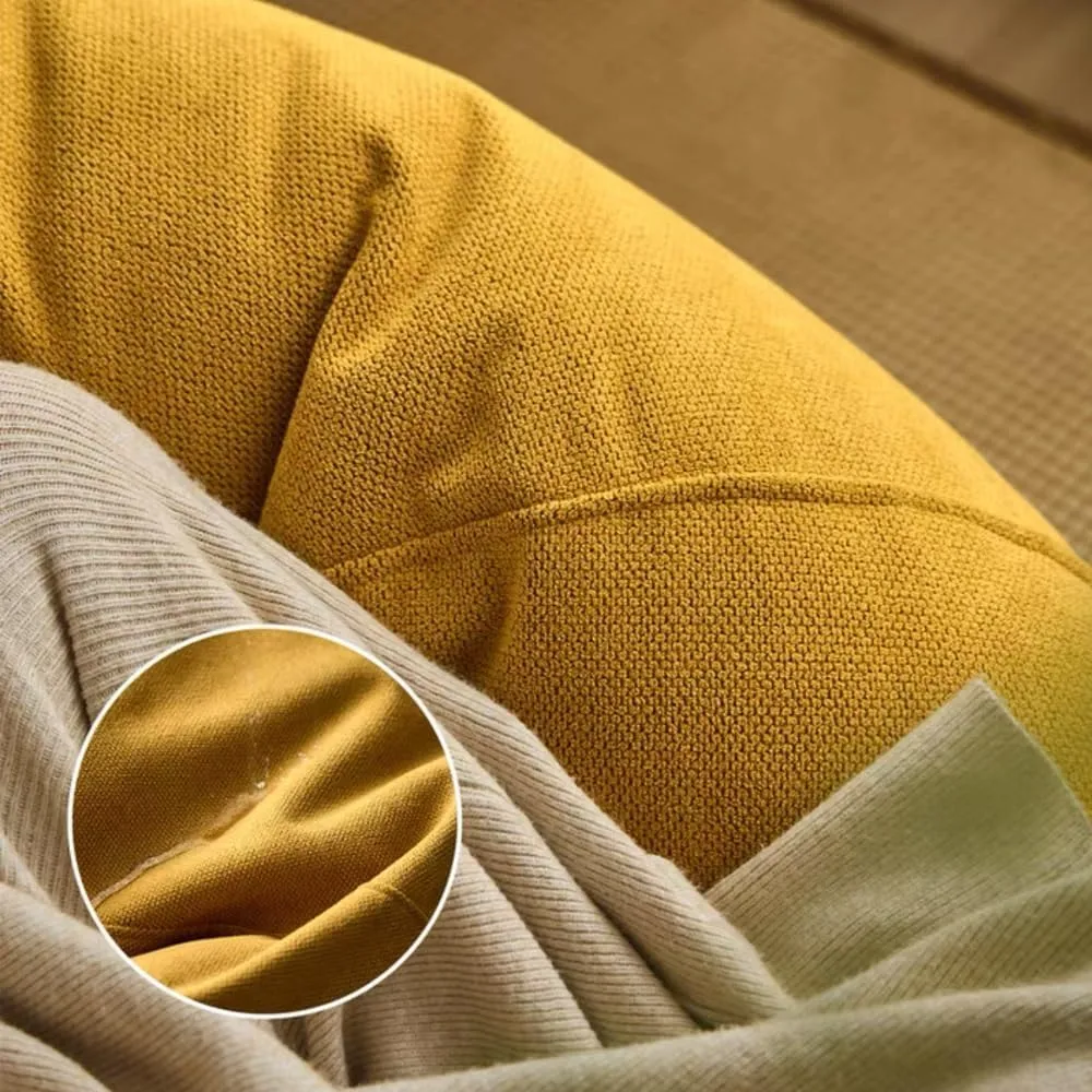 Bean Bag Chair for Adults Kids (No Filler) Chenille Bean Bags Beanbag Lazy Sofa Cover for Reading Chair Floor Chair(Dark Green,80cm Empty Cover)