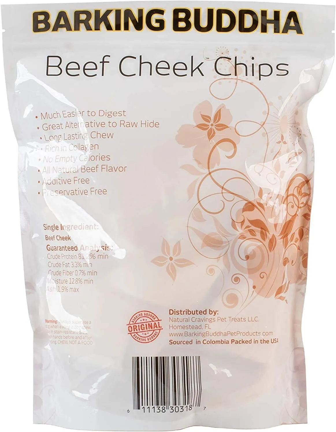 Beef Cheek Chips | Extra Thick 2"-4" All Natural Rawhide Alternative No Hide Premium Dog Chew Strips | Natural Beef | (Pack of 2-1LB Bags)