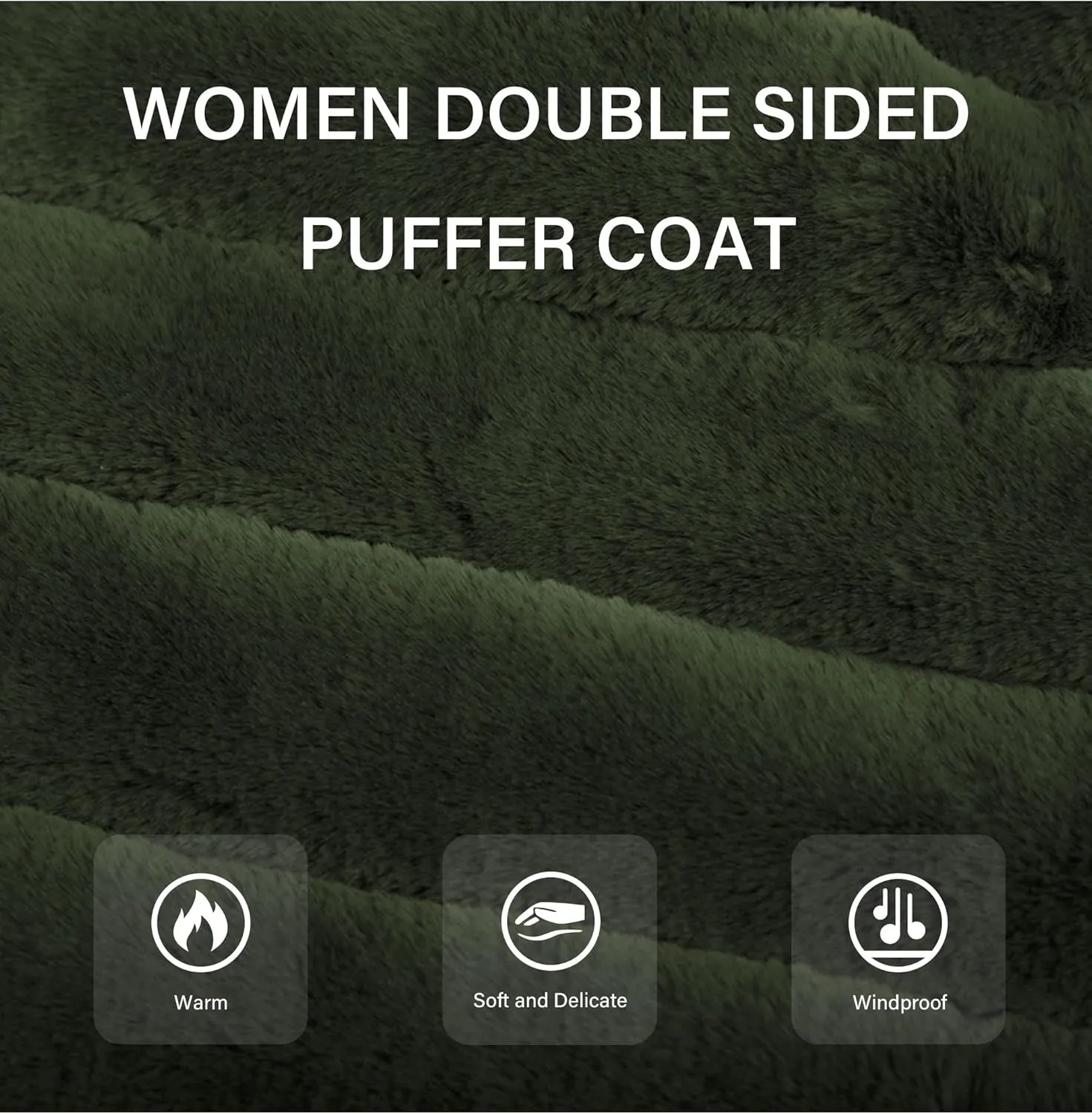 Bellivera Women Double Sided Faux Fur Jacket Spring and Winter Fashion Reversible Hood Puffer Coat with Fur Collar