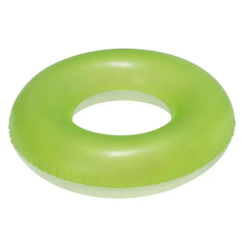 Bestway 76cm Frosted Neon Transparent Swimming Inflateable Tube Ring