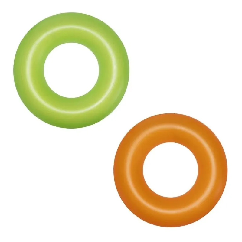 Bestway 76cm Frosted Neon Transparent Swimming Inflateable Tube Ring