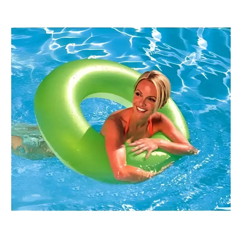 Bestway 76cm Frosted Neon Transparent Swimming Inflateable Tube Ring