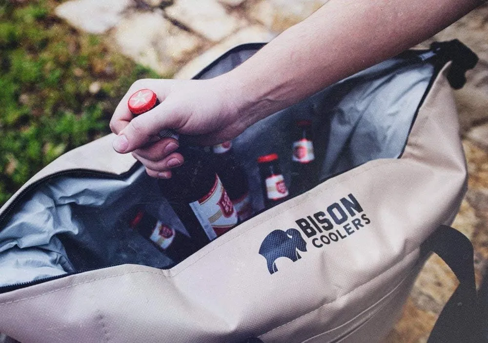 Bison Coolers Softpak Series, Made in USA, Soft Cooler Bag Insulated Leak Proof for Beach, Travel, Camping, Picnic, Car, Trips, 24  Hour Ice Retention