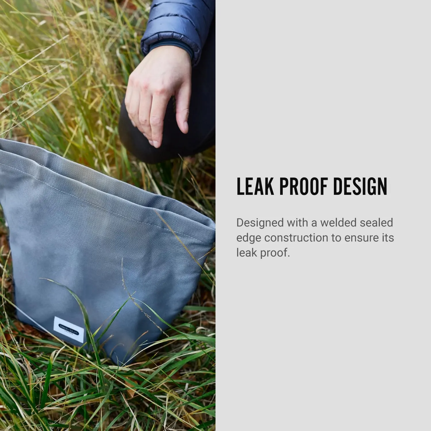 BLACK   BLUM Insulated Lunch Bag, 6.7L - Leak Proof Bag for Adults and Kids with Roll Top Construction - Made with Recycled PET and BPA Free - Food Bag for On The Go, Slate