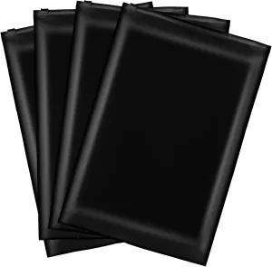 Black T Shirt Bags, 10x13 inch, Pack of 50, Frosted Zipper Bags for Clothes Packaging, Shipping, Mailing, Selling, Travel, Waterproof for Swimsuit, Bathing Suit, Pants, Stuffed Animals, File