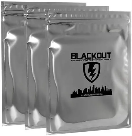 BLACKOUT Faraday Cage Bag EMP Bags Premium Ultra Thick 3pc Prepping Kit 5" X 7" Smartphones Hard Drives RFID Privacy