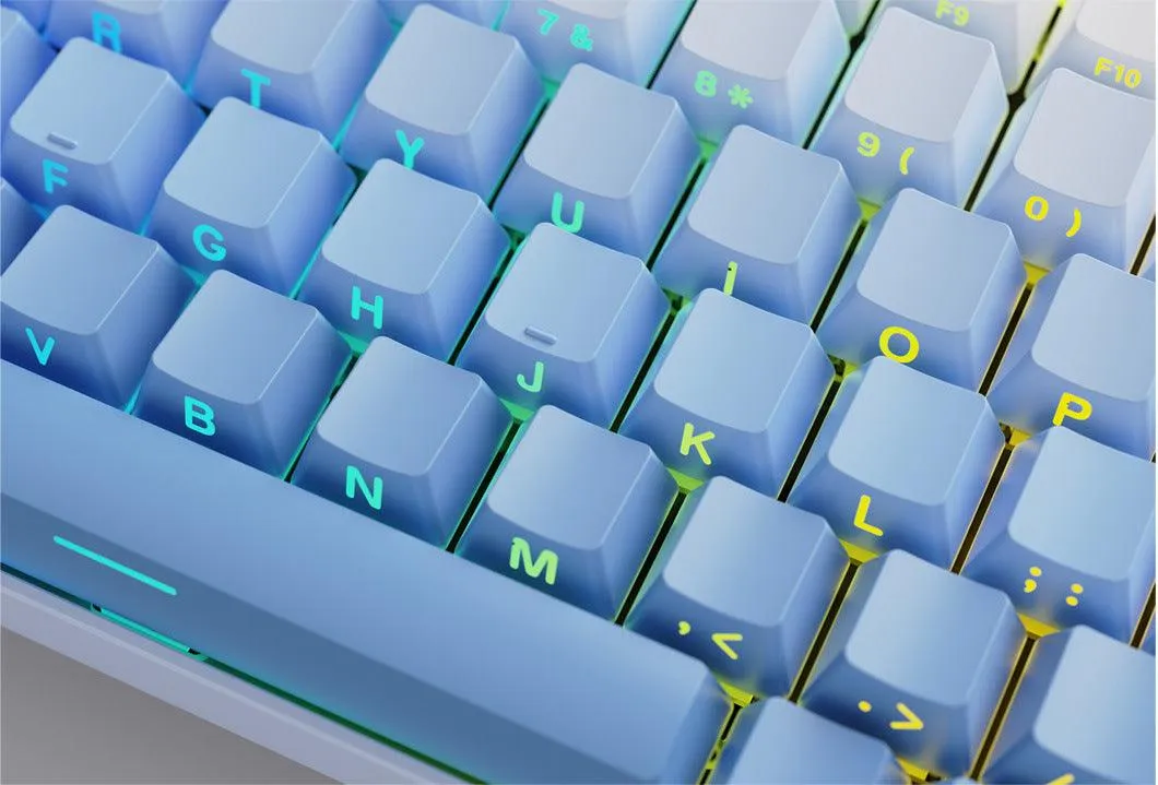 Blue Gradient Side Backlit OEM Doubleshot PBT Keycaps