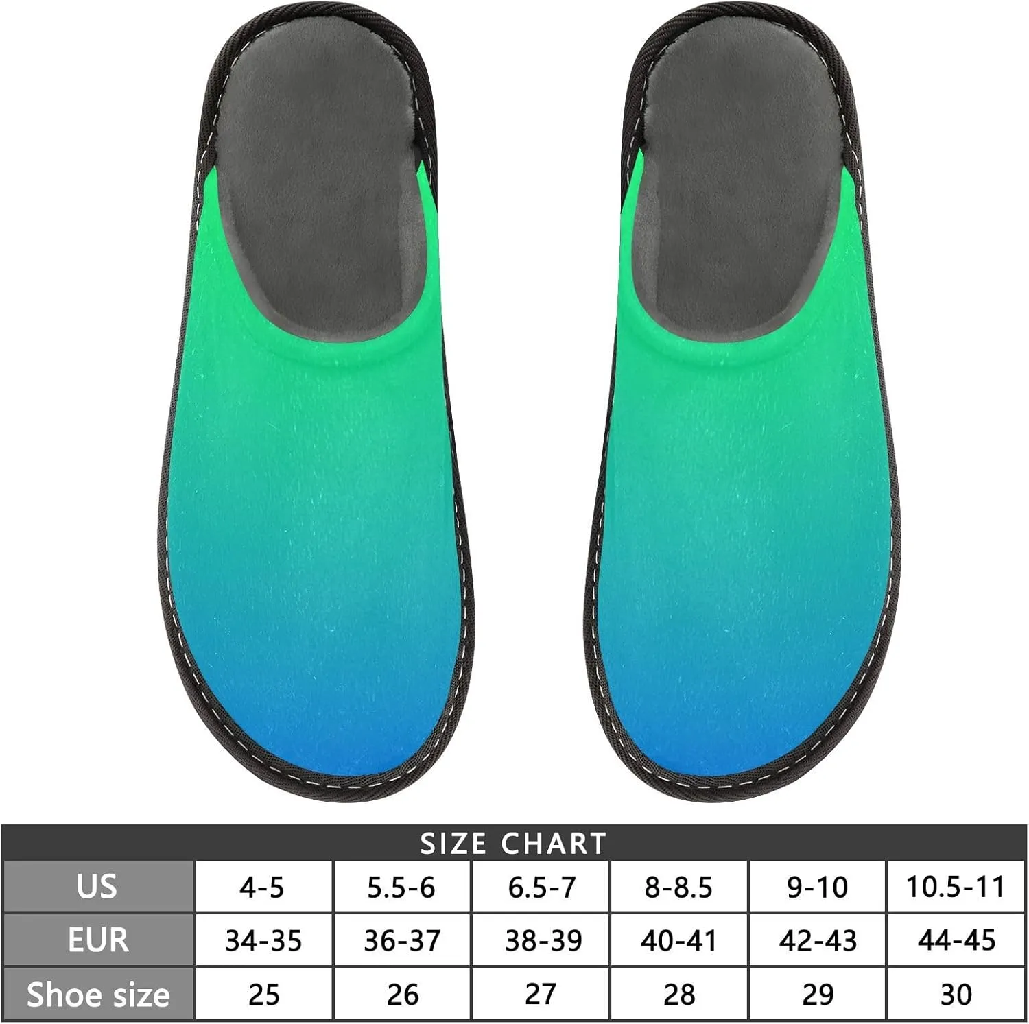 Blue Orange Gradient House Slippers for Women Men Non-Slip Slipper Socks